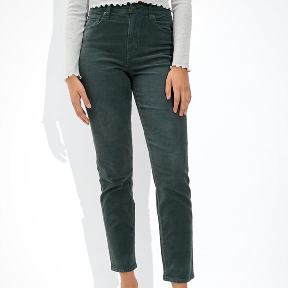 American Eagle Outfitters | Jeans | American Eagle Green Corduroy Mom Jeans  | Poshmark